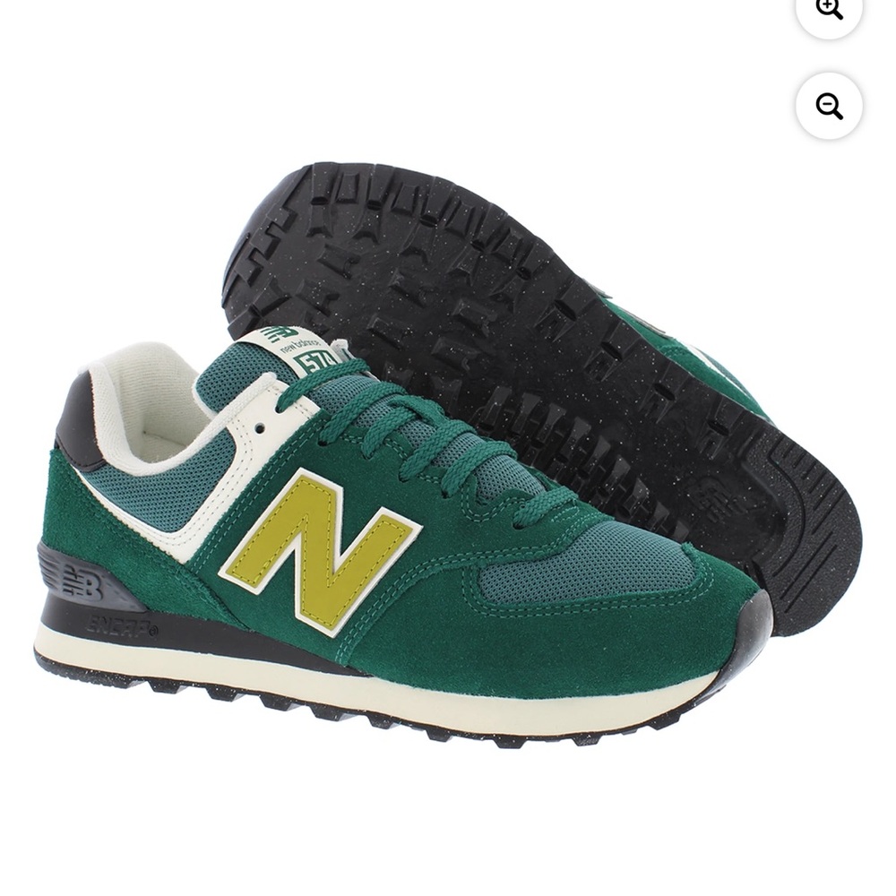 New Balance 574 (Men’s size 9 or Women’s size 10.5)